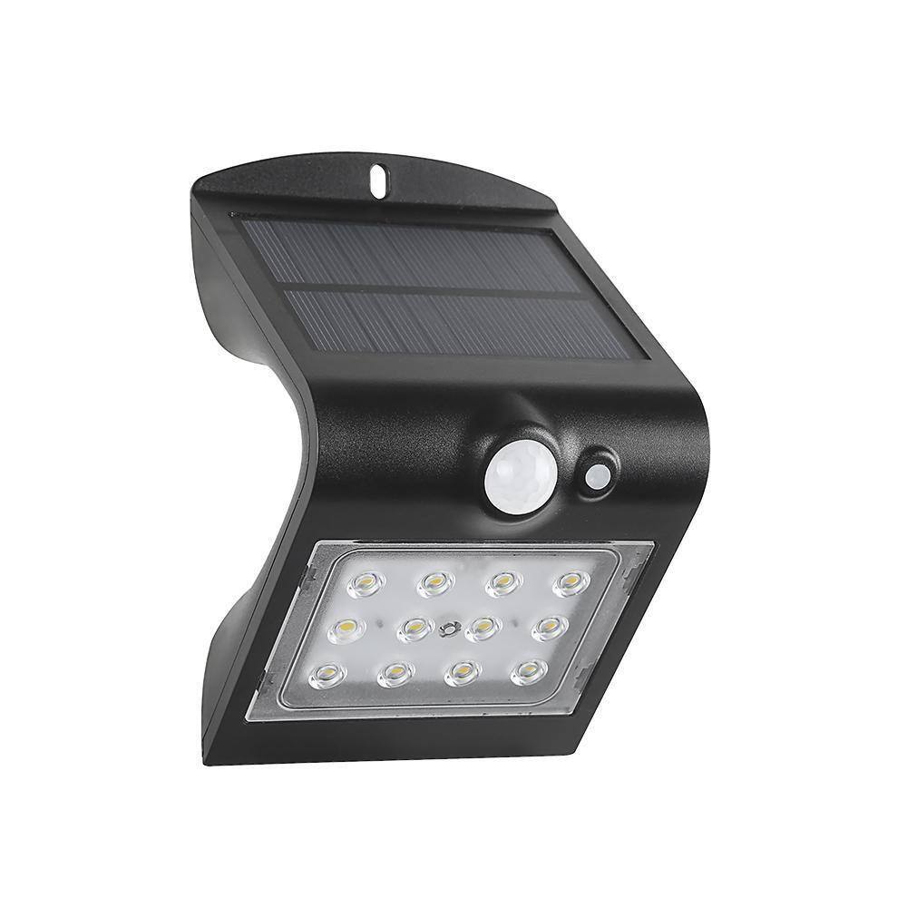 Arandela Solar V Led 1,5W 3000K Ip65 Com Sensor De Movimento