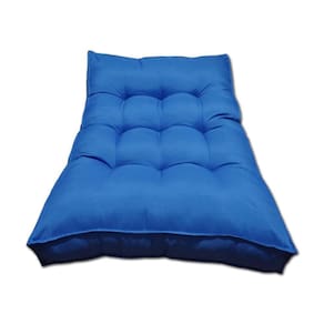 Almofada Futon Alto Oxford 120X80 Gigante Azul Royal