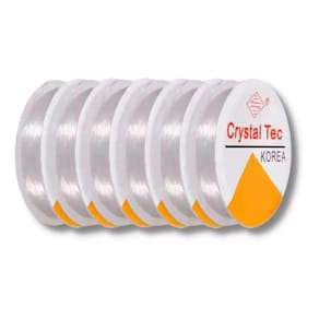 Fio De Silicone 0.6Mm Com 100 Metros Incolor Para Bijuteria