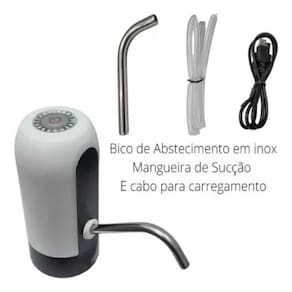 Kit 2 Bombas Galão Água Puxador Elétrico Recarregável Usb