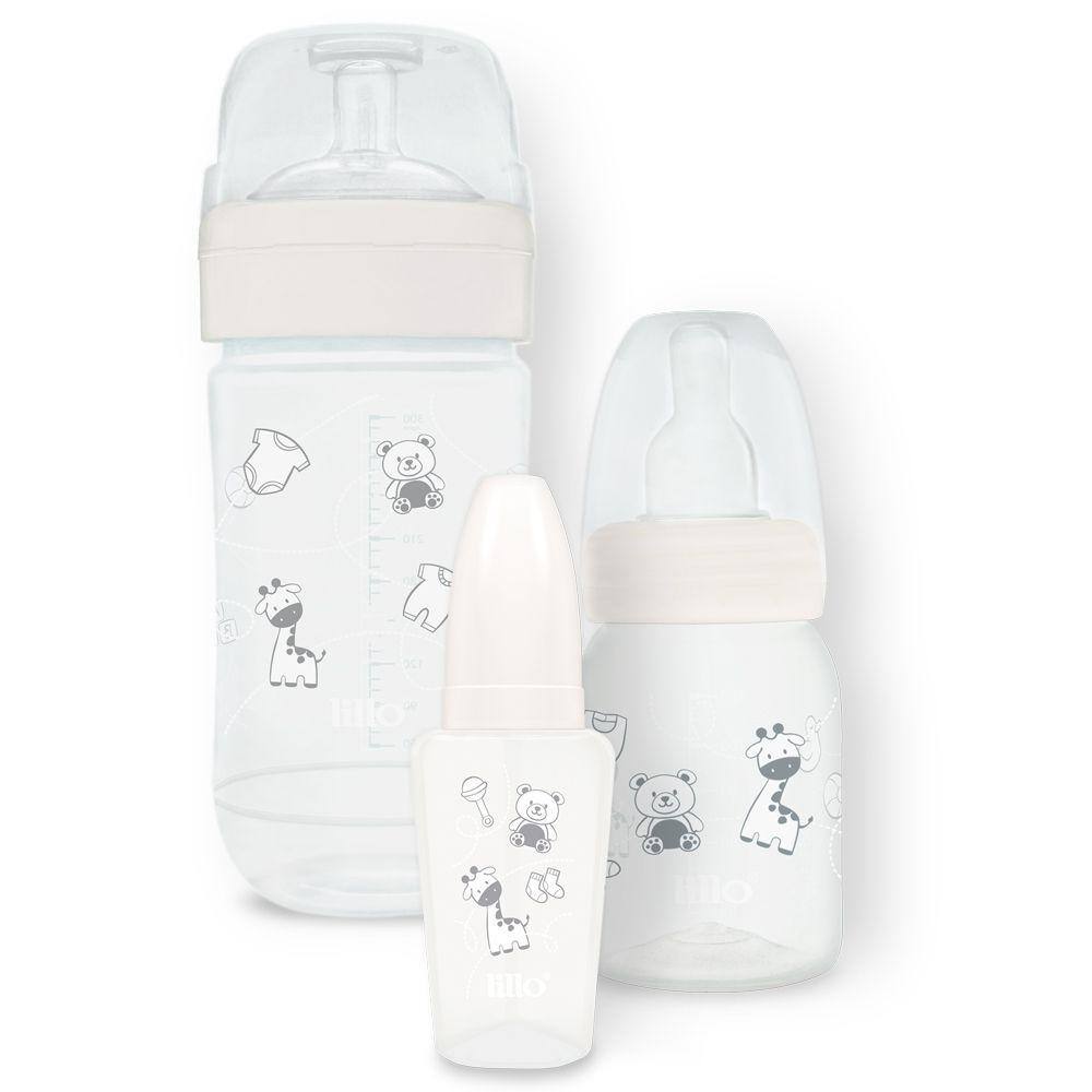 Trio de mamadeiras Evolution Branco Lillo