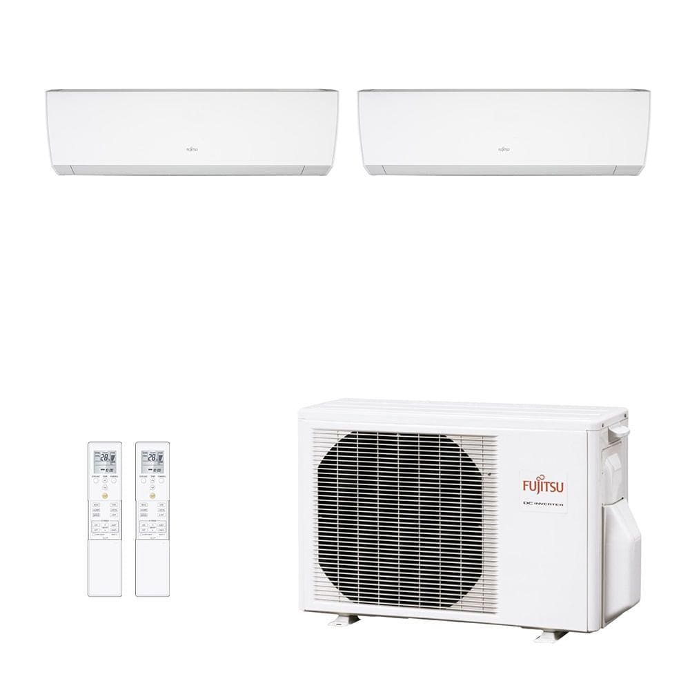 Ar-Condicionado Multi Split Inverter Fujitsu 18.000 (2x Evap HW 9.000) Quente/Frio 220V