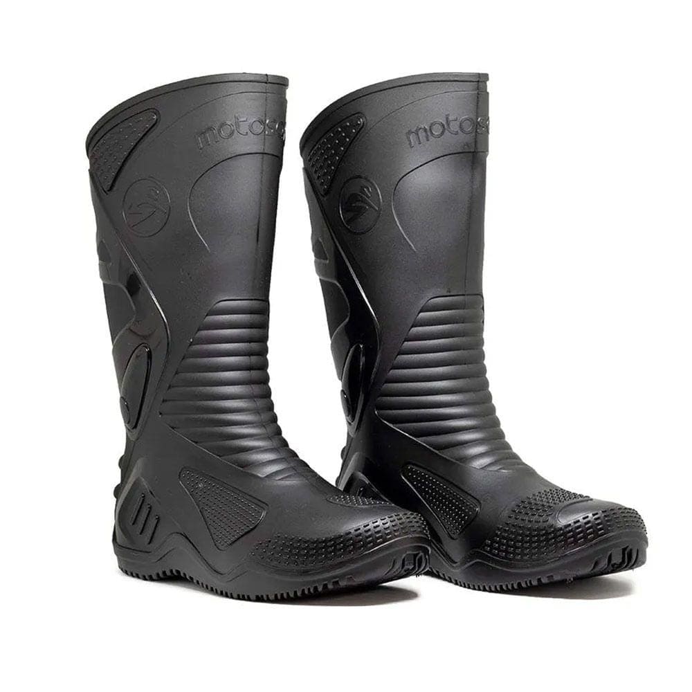 Bota Pvc Preta Com Solado Preto 29cm N°42 Motosafe