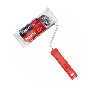 Rolo Para Pintura 09cm Espuma Poliester Com Suporte Atlas
