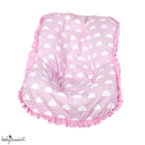 Capa para bebê conforto 100% algodão Nuvem rosa