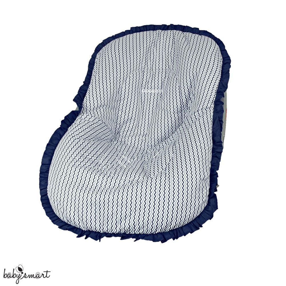 Capa para bebê conforto 100% algodão Petit azul