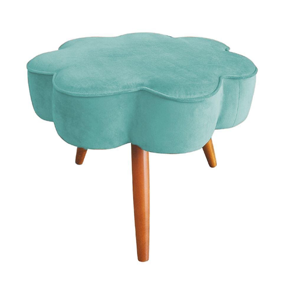 Puff Decorativo Pés Palito Aurora Veludo - Estopar