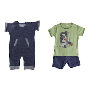 Macacão E Conjunto - Short E Camiseta - Infantil - 3 Peças
