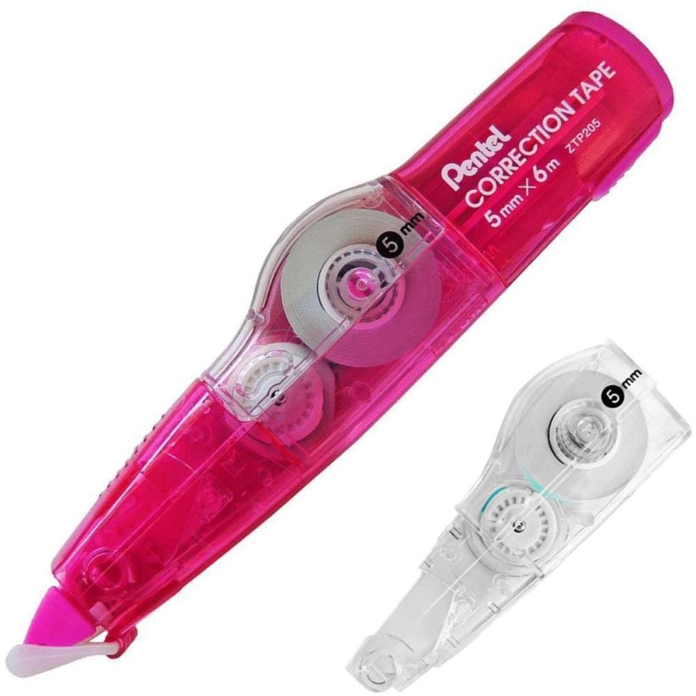 Corretivo Em Fita Corretion Tape 6M Rosa C/Refil