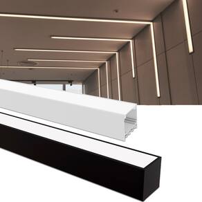 Perfil de Sobrepor Taschibra Para Fita de Led Spire 35 Preto Com 1,5 Metros