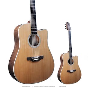 Violão Aço Elétrico Folk Crafter DE-7/N Natural Fosco