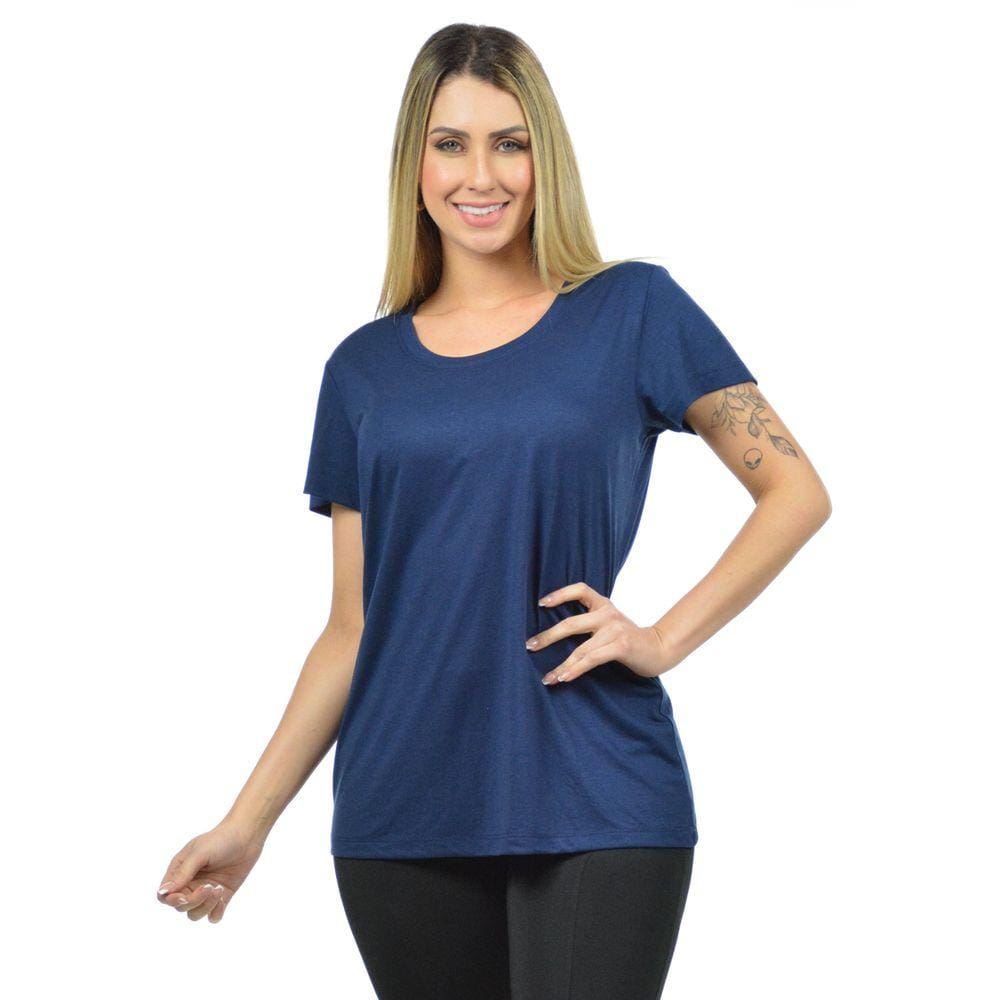 Blusa Longa Gola Redonda