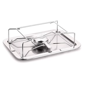 Rechaud Retangular Para Restaurante Aço Inox 35x25cm - Forma