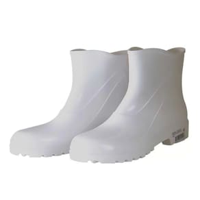 Bota PVC Branca 16cm Ca37456 Cano Extra Curto c/ Forro N41 Bracol