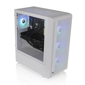 Gabinete TT S200TG ARGB MID T. TGLASS SNOW PSU 650W CA-3X2-65M6WZ-00
