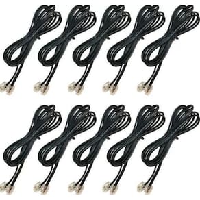 10 Pcs Cordao Liso Fone 2 Vias Rj11 Intelbras 1,8M