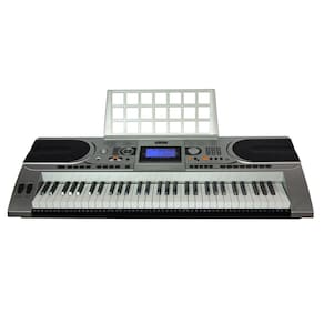 Teclado Musical Arranjador 61 Teclas HK-935 Midi - Profissional Sensitive - USB - Visor Lcd + Fonte Bivolt + Suporte Partitura