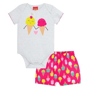 Conjunto Manga Curta Sorvete Kyly Ref:111412 P/Gg