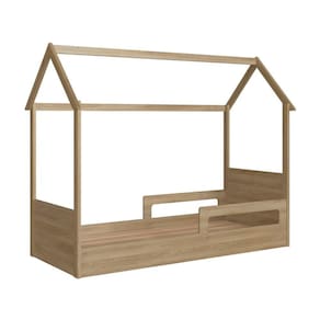 Cama Infantil Montessoriana Casinha Completa Móveis Marrom