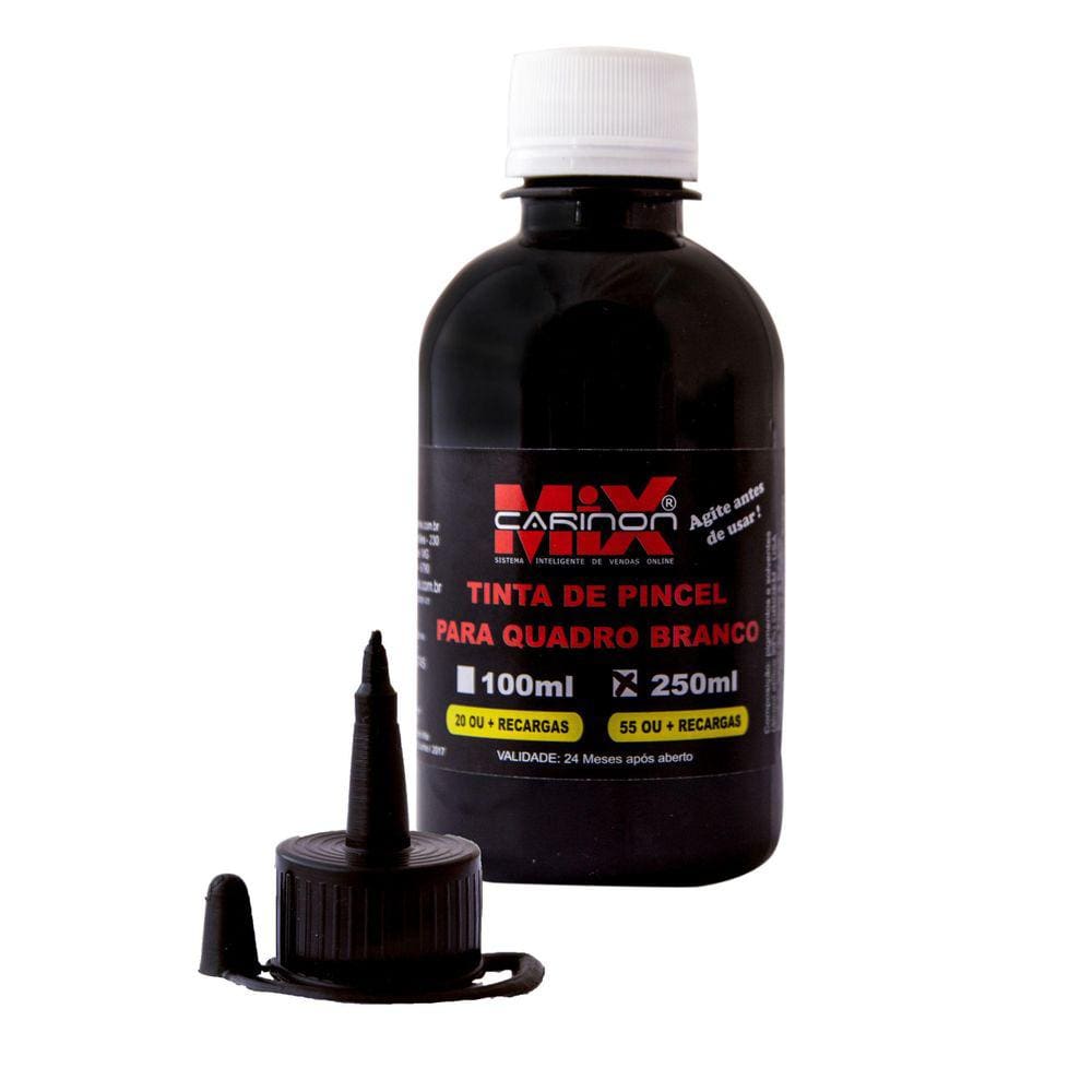 Tinta De Marcador Para Quadro Branco 250Ml Preto Não Mancha