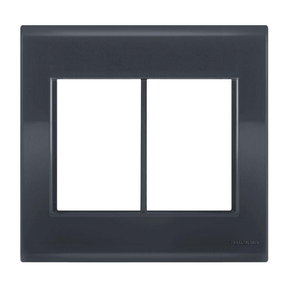 Placa 6 Módulos 4X4 - Tramontina Liz Grafite - Tlg043