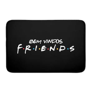 Tapete Porta Decorativa Emborrachada Friends Antiderrapante