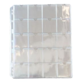 Kit 10 Folhas Para 20 Moedas Bolsos Sem Abas 28X23Cm