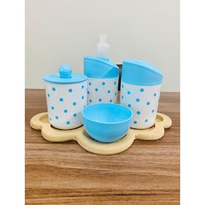 Kit Higiene Baby Poa Azul c/BANDEJA NUVEM CRUA