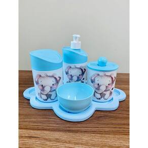 Kit Higiene Três Elefantinhos c/BANDEJA NUVEM COLOR