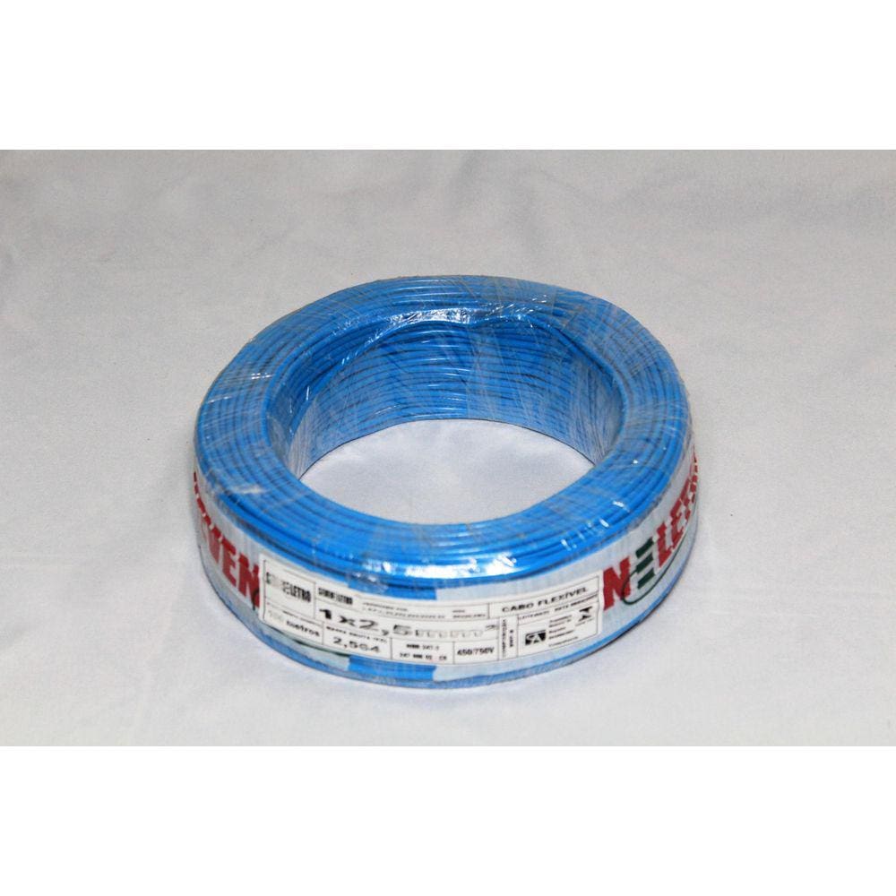 Fios Eletico Antichamas Flexível 2,5 Mm 100 Metros Azul