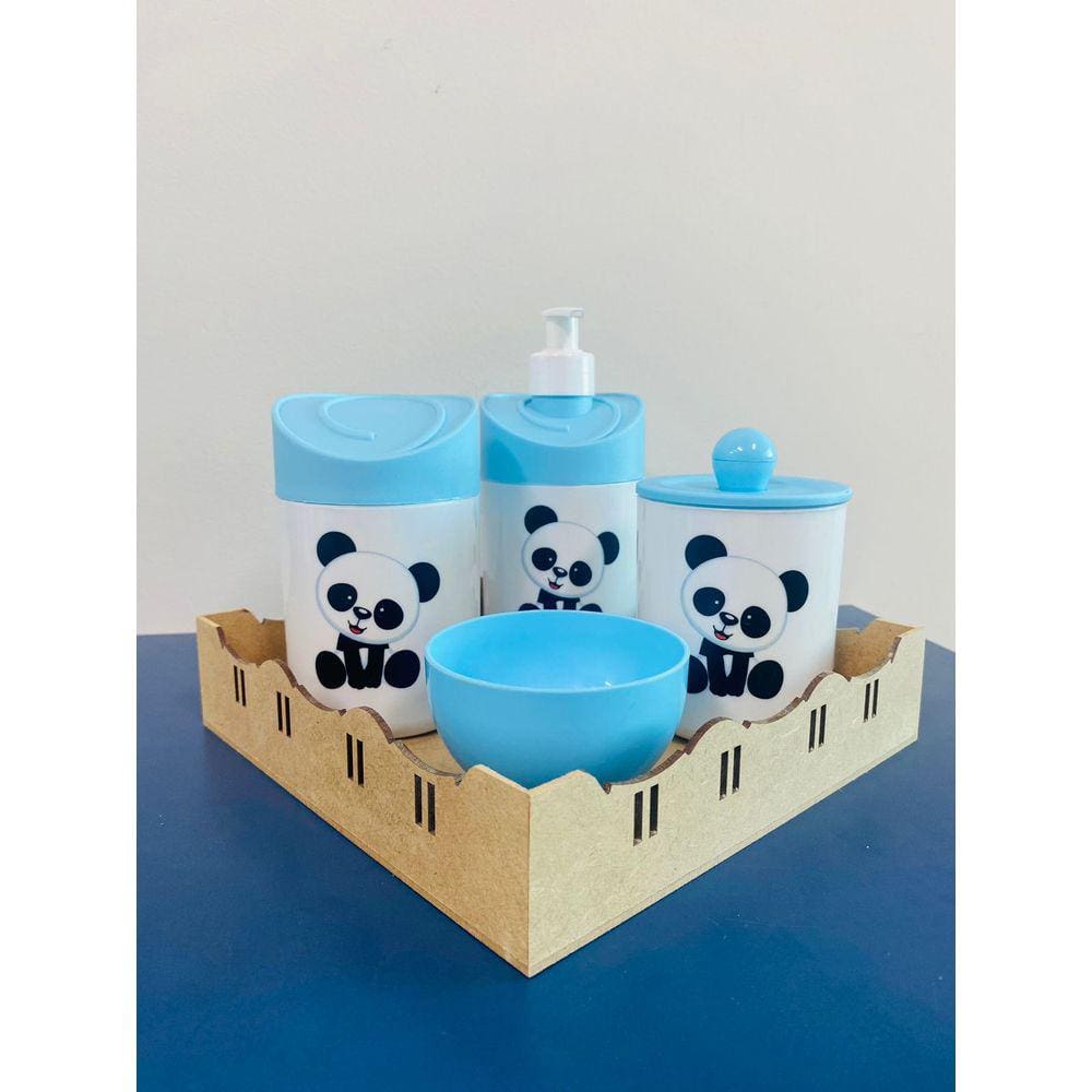 Kit Higiene Pandinha c/bandeja quadrada