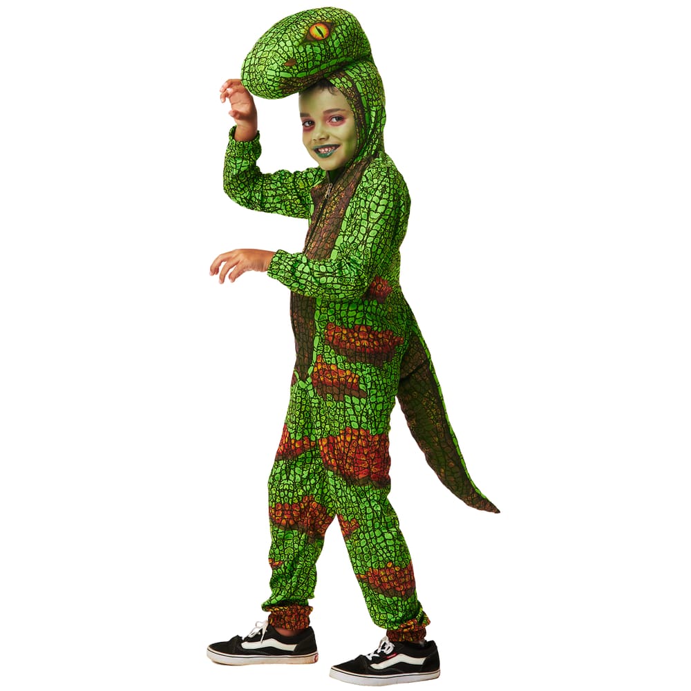 Fantasia Lagarton Infantil Halloween Macacão Menino Luxo