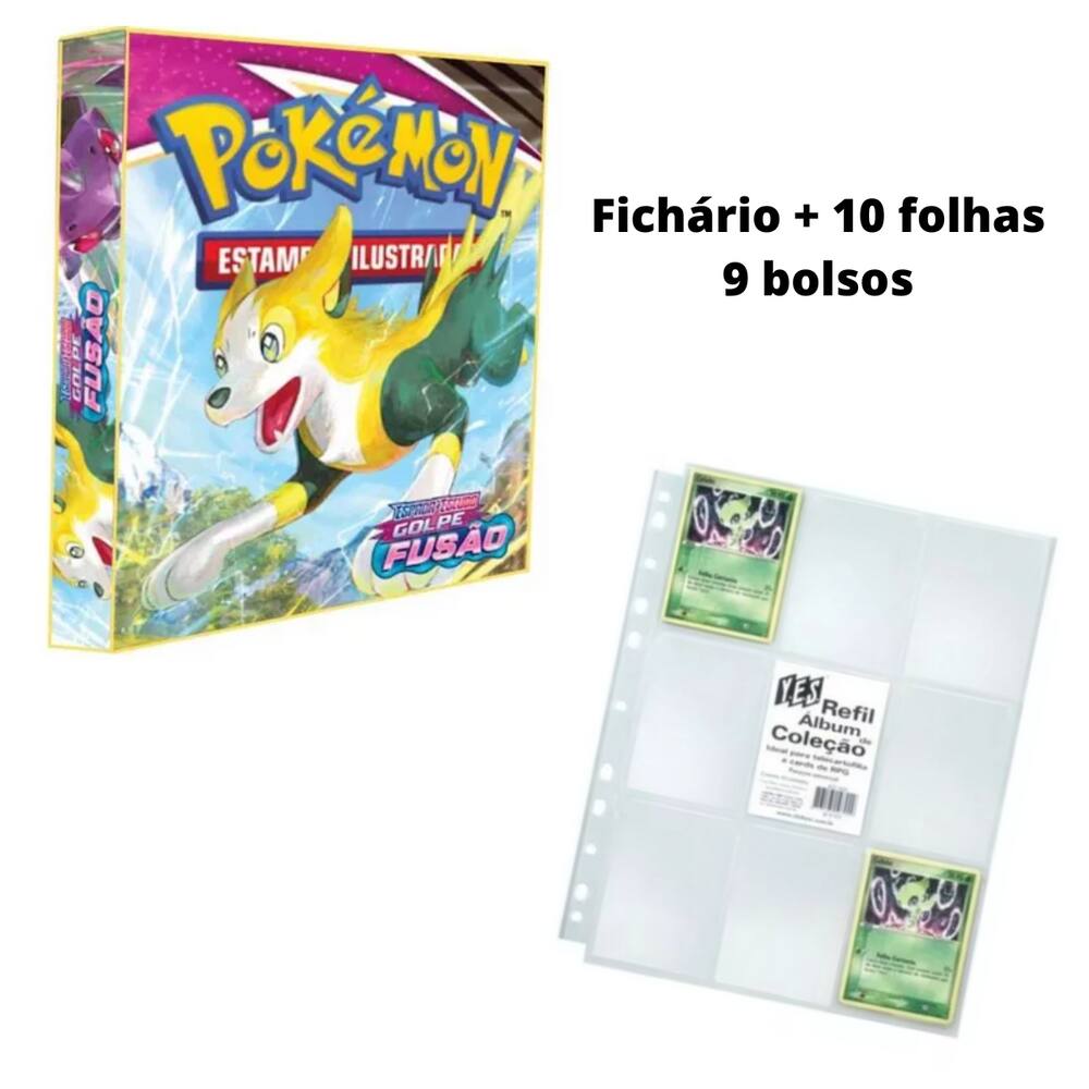 Álbum Pasta Fichário Pokemon Eevee Evoluções Reforçado