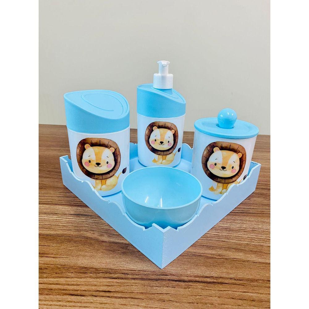 Kit Três Leões c/bandeja quadrada COLOR