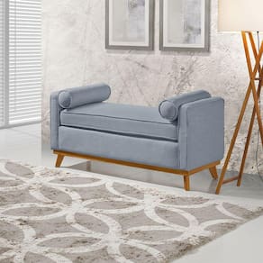 Recamier Italia 1,30M  com Base Madeira Linho Sofatec