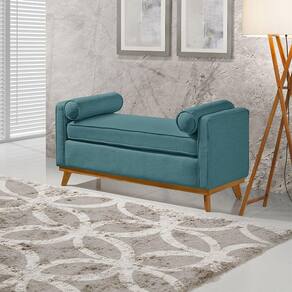 Recamier Italia 1,50M com Base Madeira Linho Sofatec