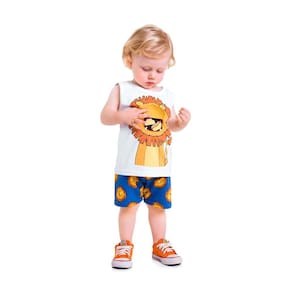 Conjunto Infantil Masculino Meia Malha Estampado Kyly Ref:112140 M/G