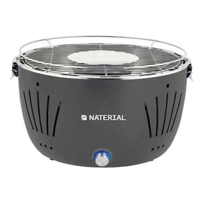 Table Grill Churrasqueira De Mesa Carvão Usb Pilha Cinza