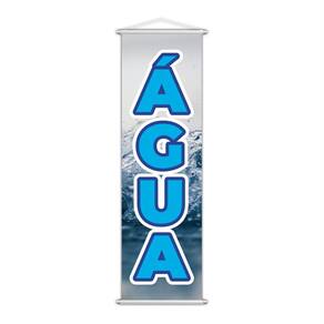 Banner Água Garrafa Bebida Venda Conveniência Lona 100x30cm