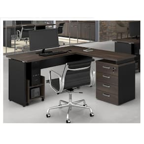 Mesa Escritório L Web30 1,50 x 1,50 4 Gav CPU/ Marsala / Pre