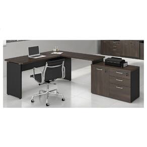 Mesa para Escritório Web30 1,35 + Balcão - Marsala / Preto