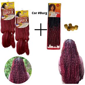 Jumbão Cabelo Jumbo Hiperx 400 Gramas Box Braids Trança Ombré MT2