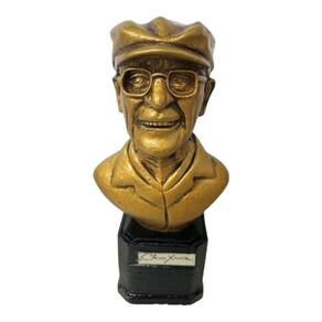 Escultura Busto Chico Xavier Dourado 13,5 Cm Em Resina