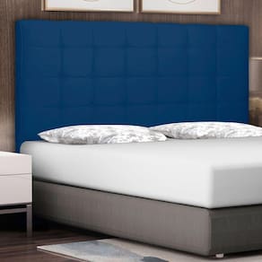 Cabeceira Casal 140cm Suede Verona Spezzia Azul Marinho