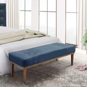 Calçadeira Recamier King Gênova Spezzia Decor Azul Marinho