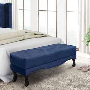 Calçadeira Recamier Casal Vicenza Spezzia Decor Azul Marinho