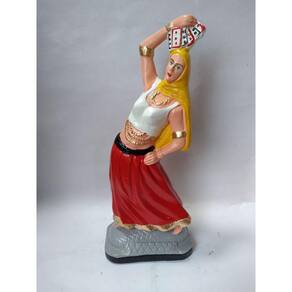Imagem Cigana das Cartas Escultura Estatua Gesso 20 Cm