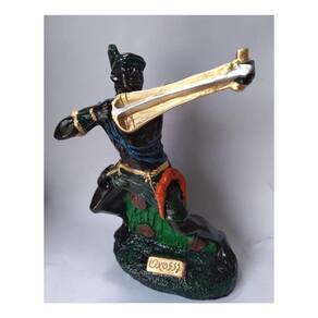 Imagem Orixa Oxossi Escultura Gesso Estatua 40 Cm