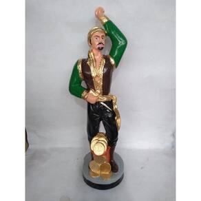 Imagem Cigano do Ouro Verde Escultura Estatua Gesso 25 Cm