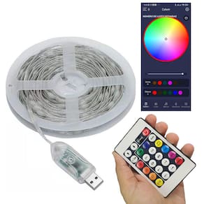 Fita Led Aplicativo Celular Telefone App Cores RGB 10 Metros IP68 Decoraçao Arvore Natal Gesso Festa Sanca Escada Mesa
